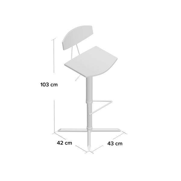 ModernMoments Höhenverstellbarer Barhocker & Bewertungen | Wayfair.de